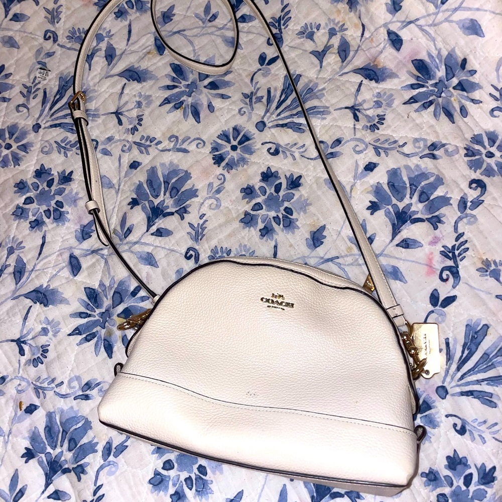 Coach white crossbody bag